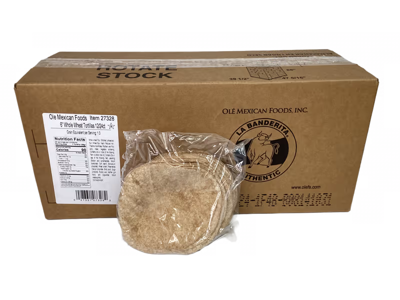 6" Whole Wheat Tortilla 12/24ct (Banderita) 27328