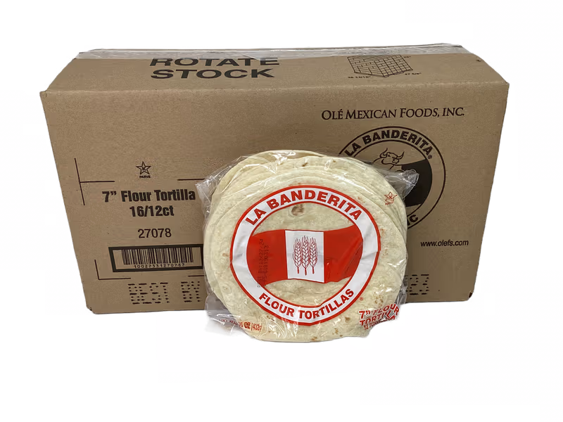 7" Flour Tortilla 16/12ct (Banderita) 27078