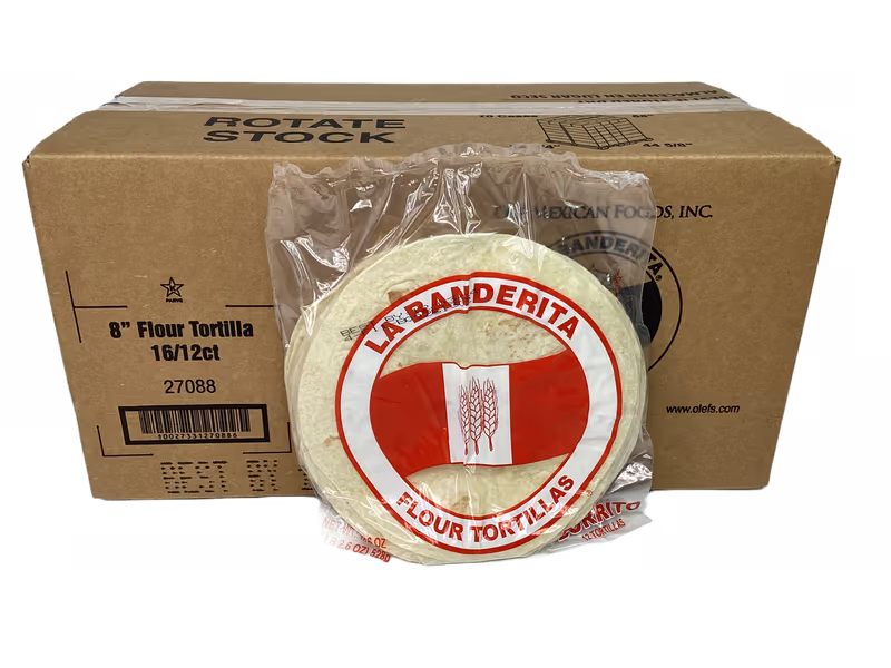 8" Flour Tortilla 16/12ct (Banderita) 27088