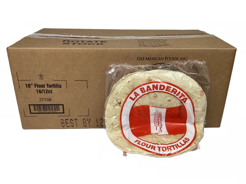 10" Flour Tortilla 16/12ct (Banderita) 27108