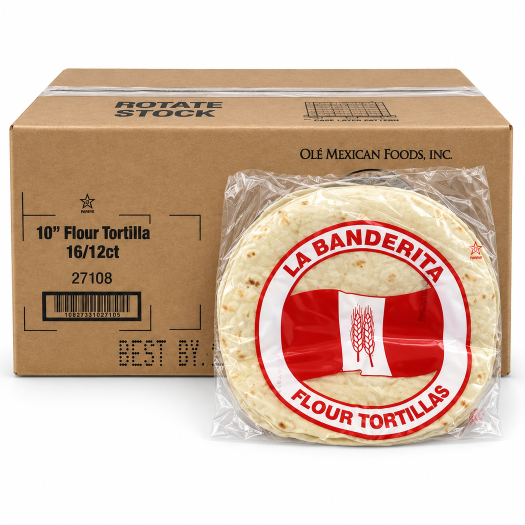 10" Flour Tortilla 16/12ct (Banderita) 27108