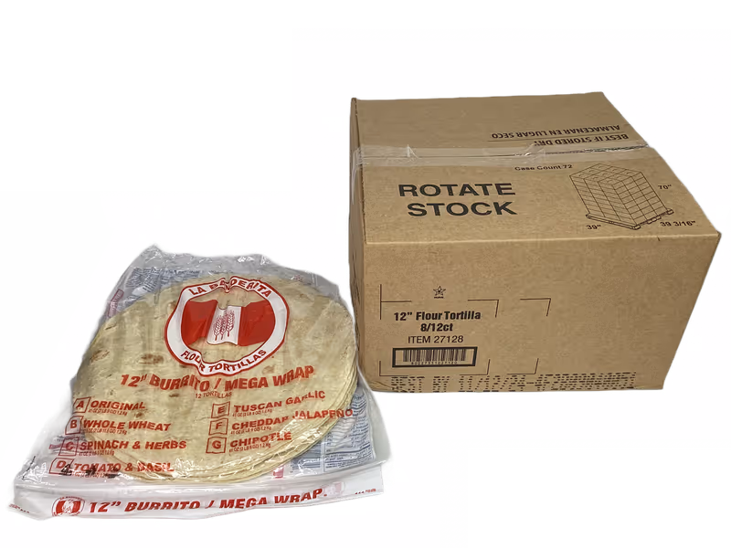 12" Flour Tortilla 8/12ct (Banderita) 27128