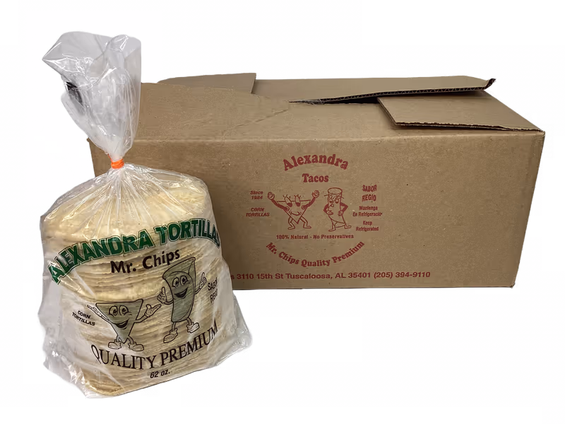 Tortilla Corn Yellow "Alexandra" Special Size "5" (Mr. Chips) 6/640z