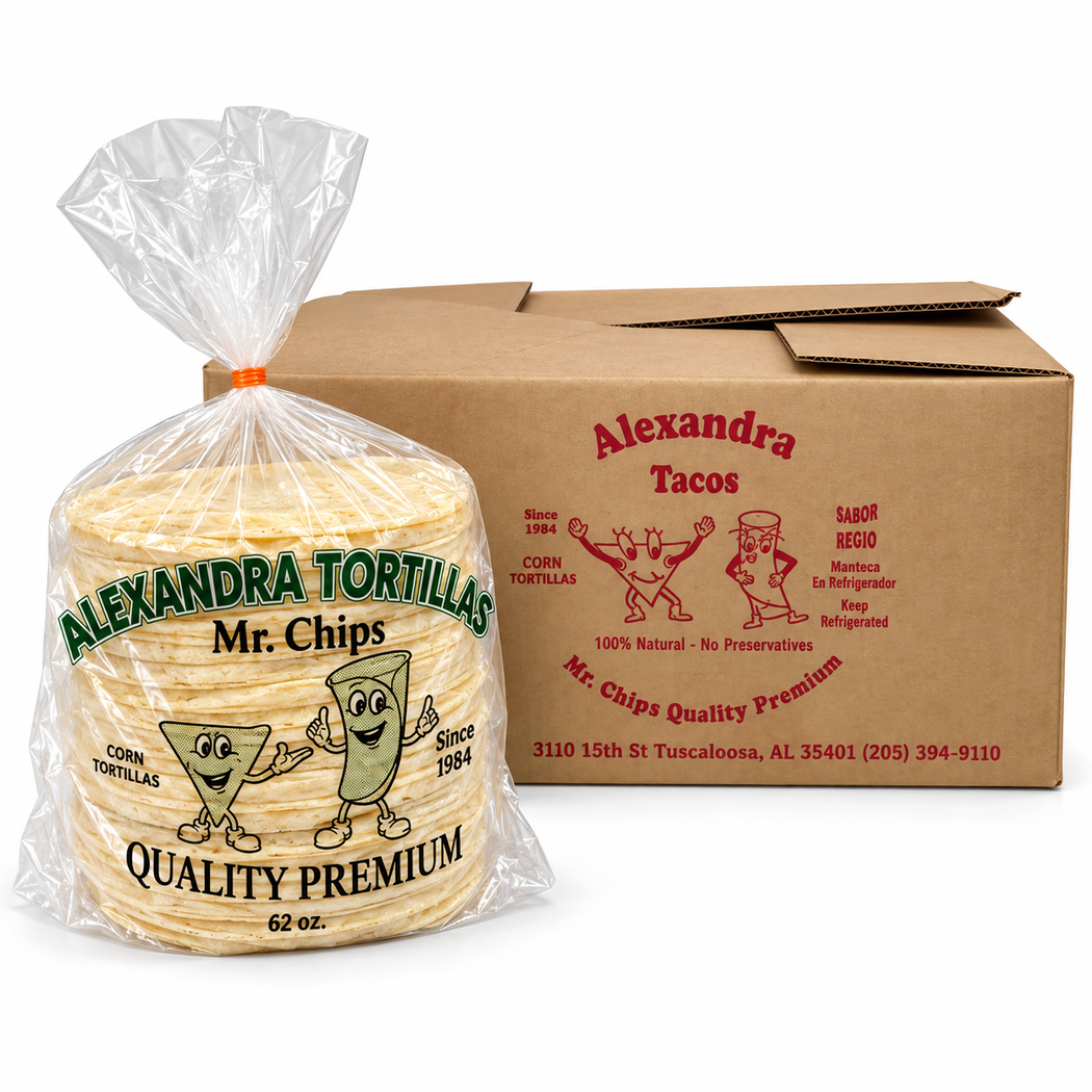 Tortilla Corn Yellow "Alexandra" Special Size "5" (Mr. Chips) 6/640z