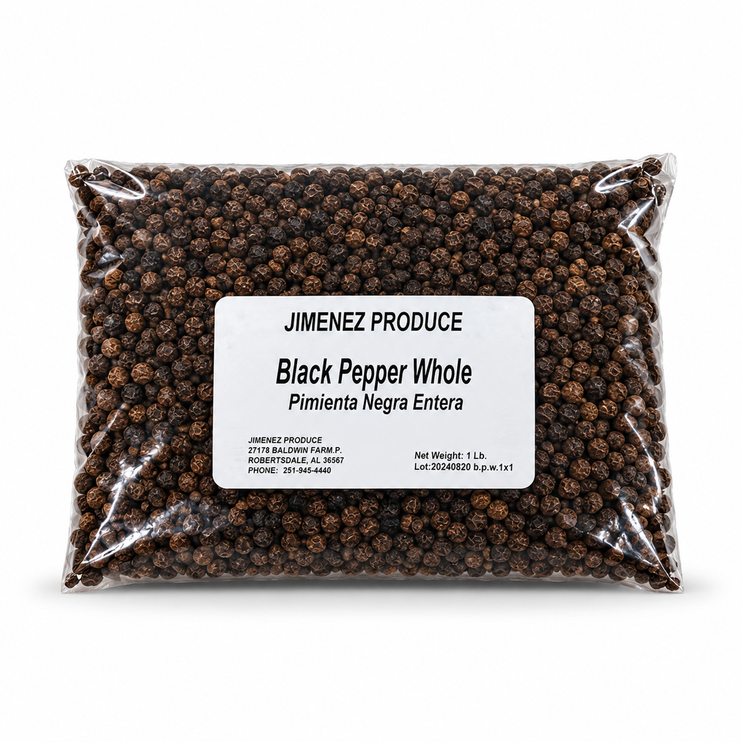 Black Pepper Whole/Pimienta Entero 1lb