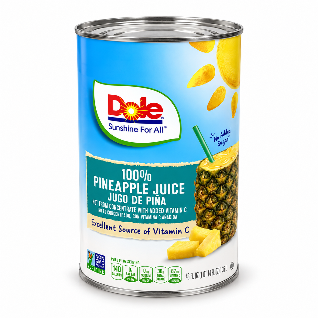 Juice, Pineapple Large Can 12/46oz (Dole)