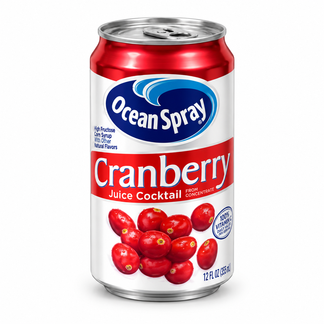 Juice, Cranberry Small Can 24/7.2oz (Ocean Spray)
